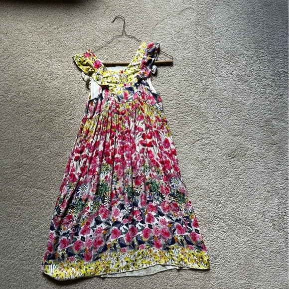 Zara Multicolor Floral Kids Dress - Picture 2 of 3